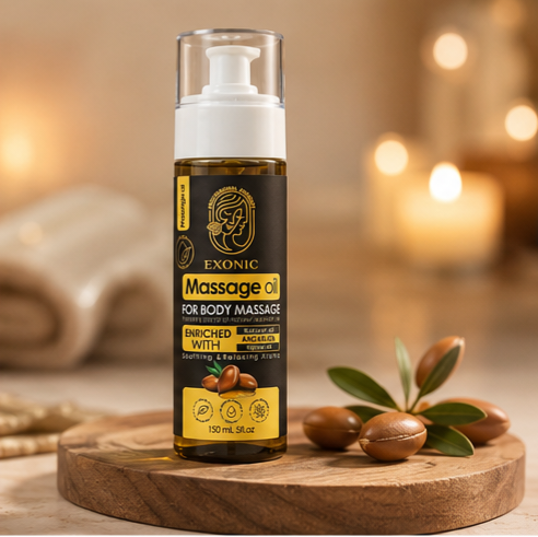 روغن ماساژ بدن اکسونیک حاوی روغن بادام شیرین و روغن یاس 200 میل اکسونیک