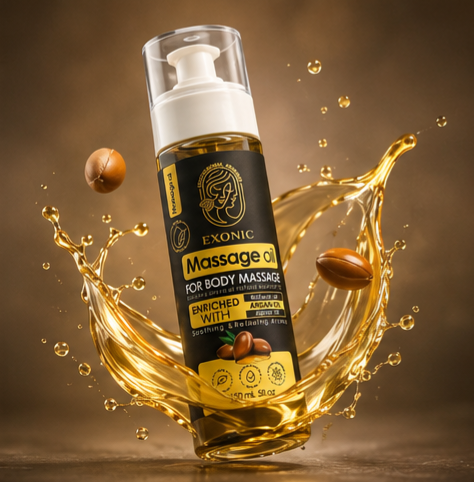 روغن ماساژ بدن اکسونیک حاوی روغن بادام شیرین و روغن یاس 200 میل اکسونیک