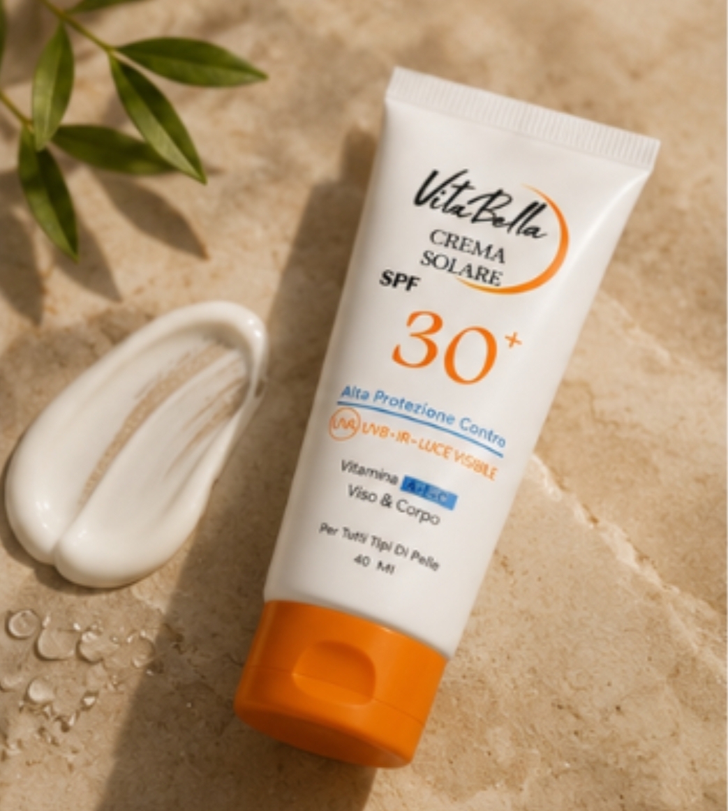 کرم ضد آفتاب spf۳۰ بی رنگ حجم ۴۰ میل برند ویتابلا